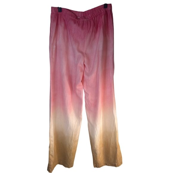 2/$30 ZARA Medium Womens Ombré Linen Blend Pants - Picture 3 of 13